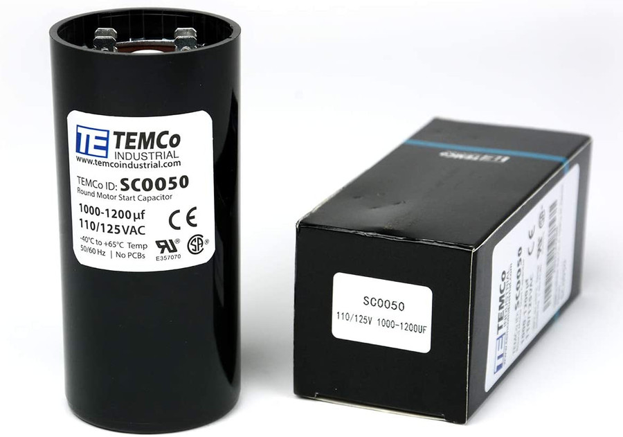 1000-1200 MFD uF Electric Motor Start Capacitor 110-125V - 125 volt