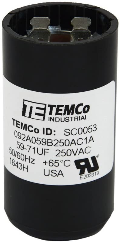 59-71 MFD uF Electric Motor Start Capacitor 220-250V - 250 volt