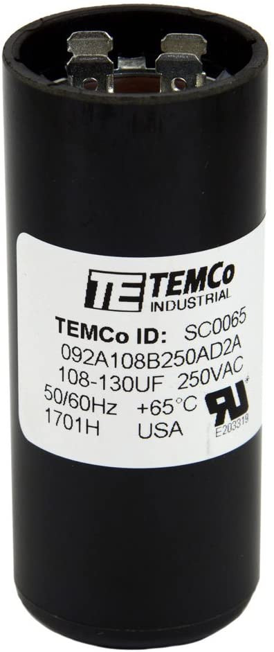 108-130 MFD uF Electric Motor Start Capacitor 220-250V - 250 volt