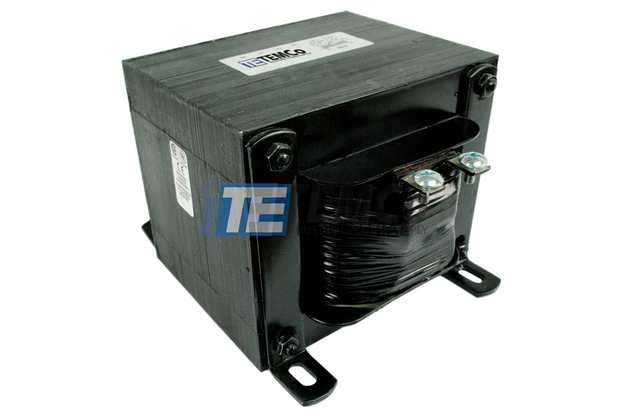 1 Phase - 110/220 Volts Primary - 12 Volts Secondary - 250 VA - Control Transformer - 60 Hz - Copper - Open (Core & Coil) - TEMCo - TT7097