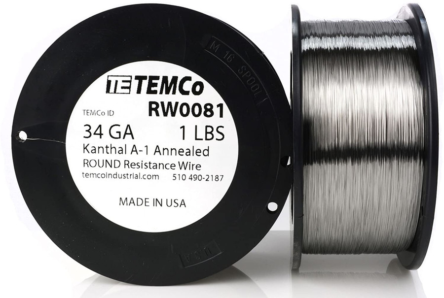 34 AWG 1 lb Kanthal A-1 round resistance wire.