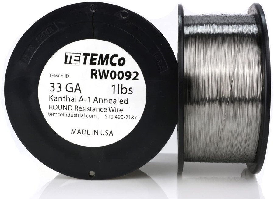 33 AWG 1 lb Kanthal A-1 round resistance wire.