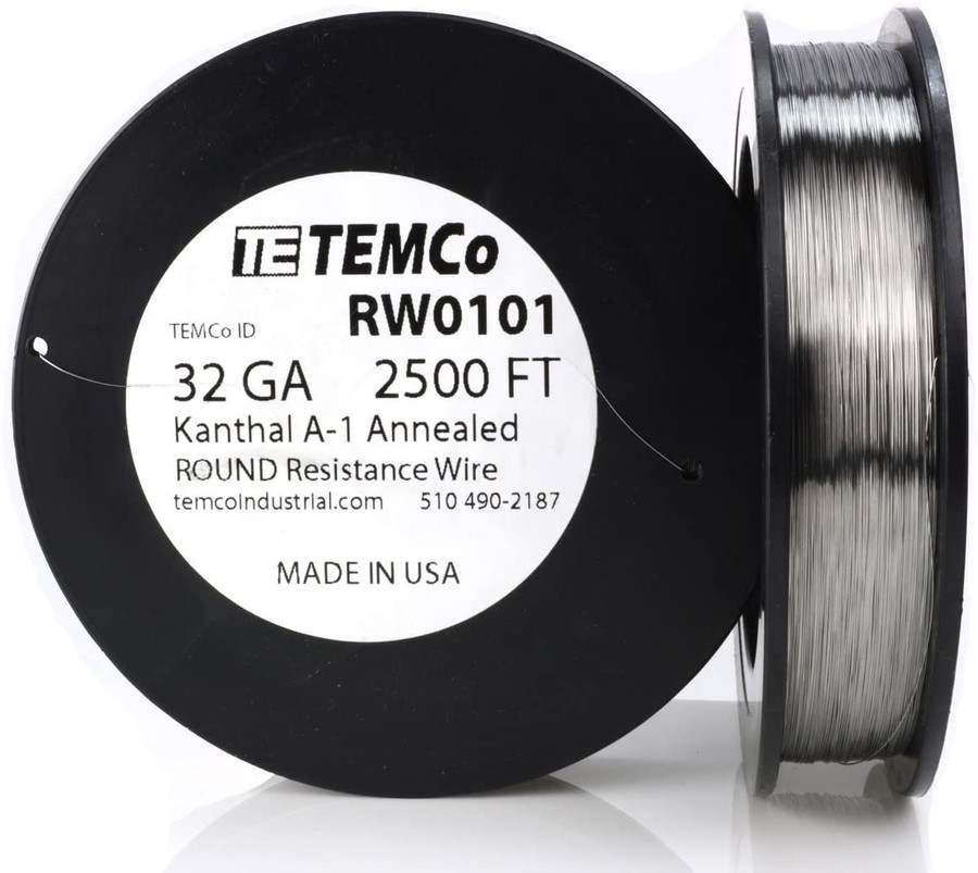 32 AWG 2500 ft Kanthal A-1 round resistance wire.