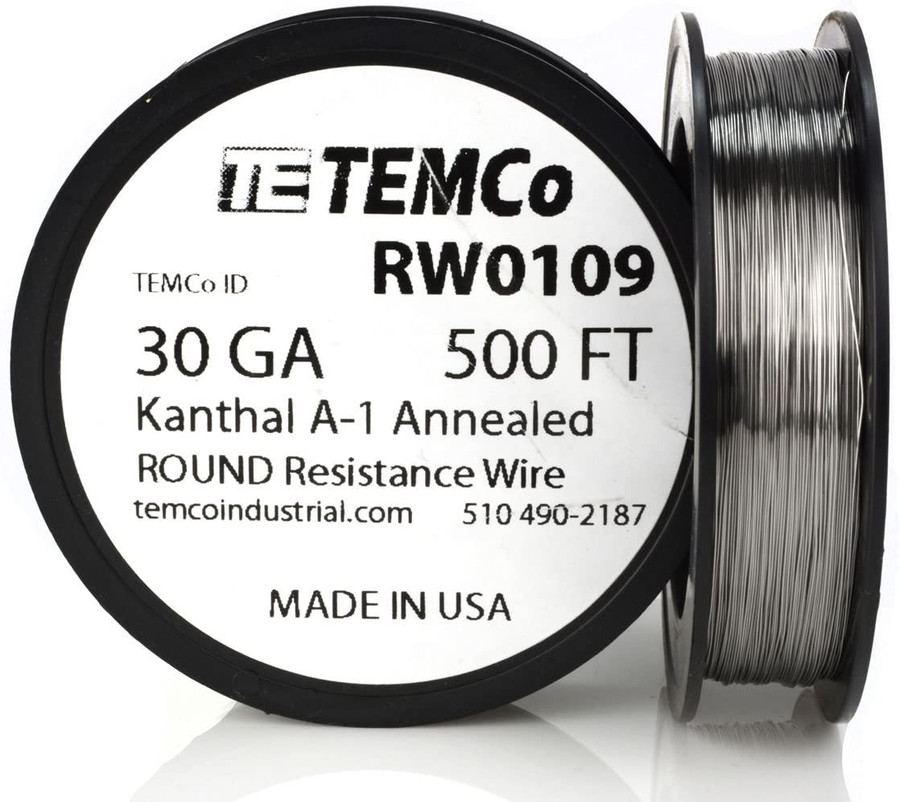 30 AWG 500 ft Kanthal A-1 round resistance wire.