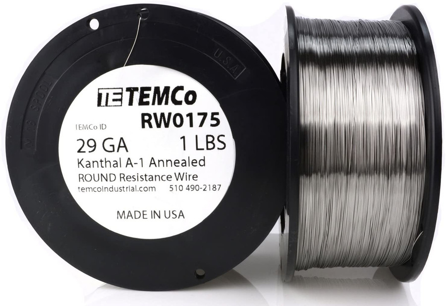 29 AWG 1 lb Kanthal A-1 round resistance wire.