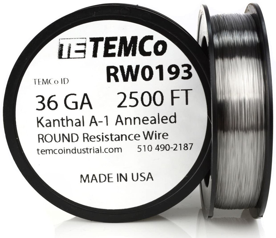 36 AWG 2500 ft Kanthal A-1 round resistance wire.