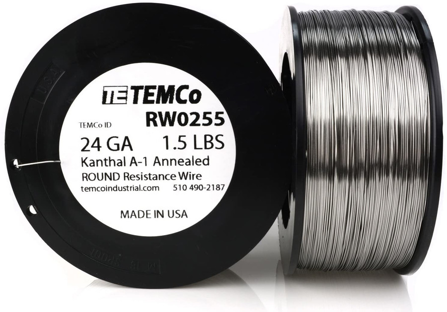 24 AWG 1.5 lb Kanthal A-1 round resistance wire.