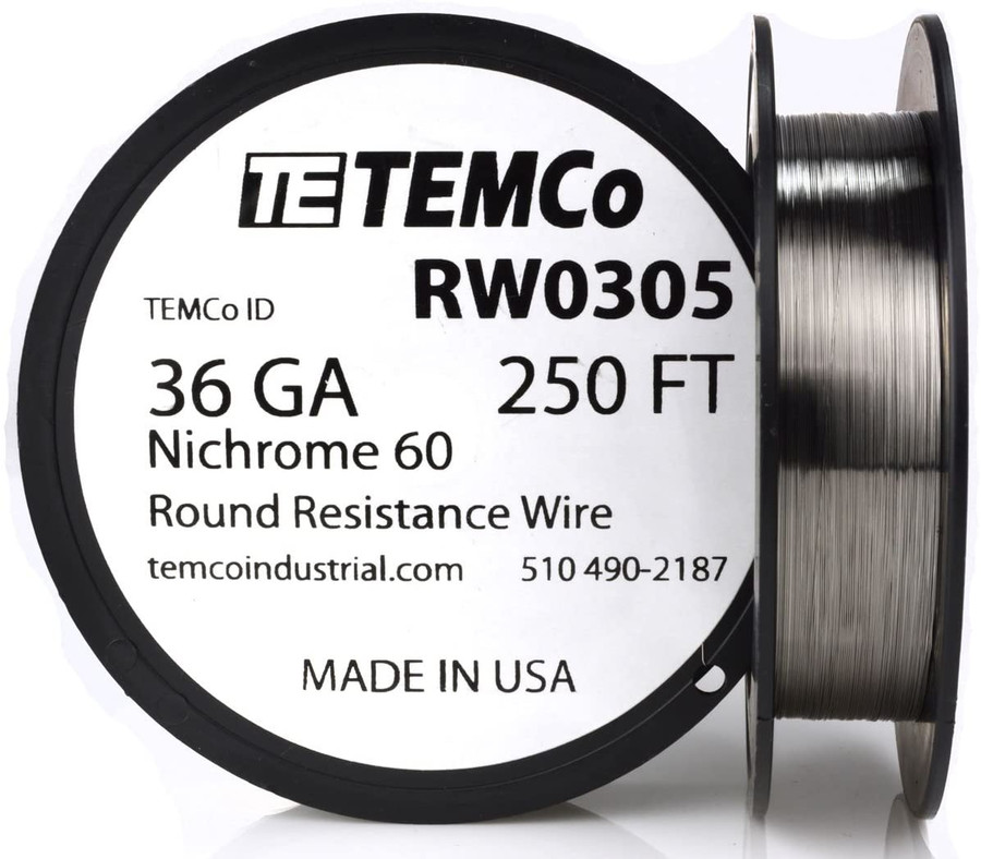 36 AWG 250 ft Nichrome 60 resistance wire.