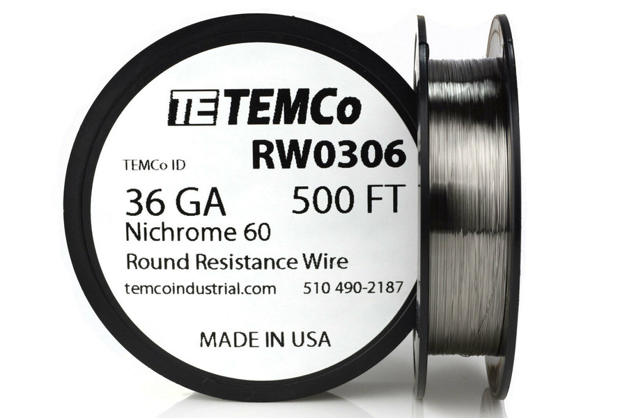 36 AWG 500 ft Nichrome 60 resistance wire.