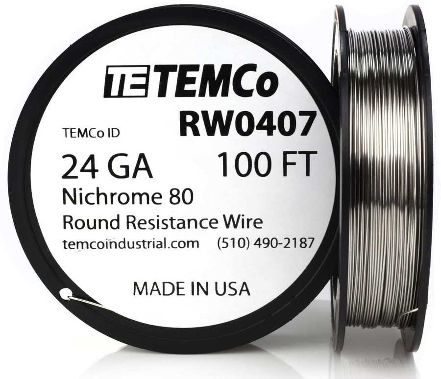 24 AWG 100 ft Nichrome 80 resistance wire.