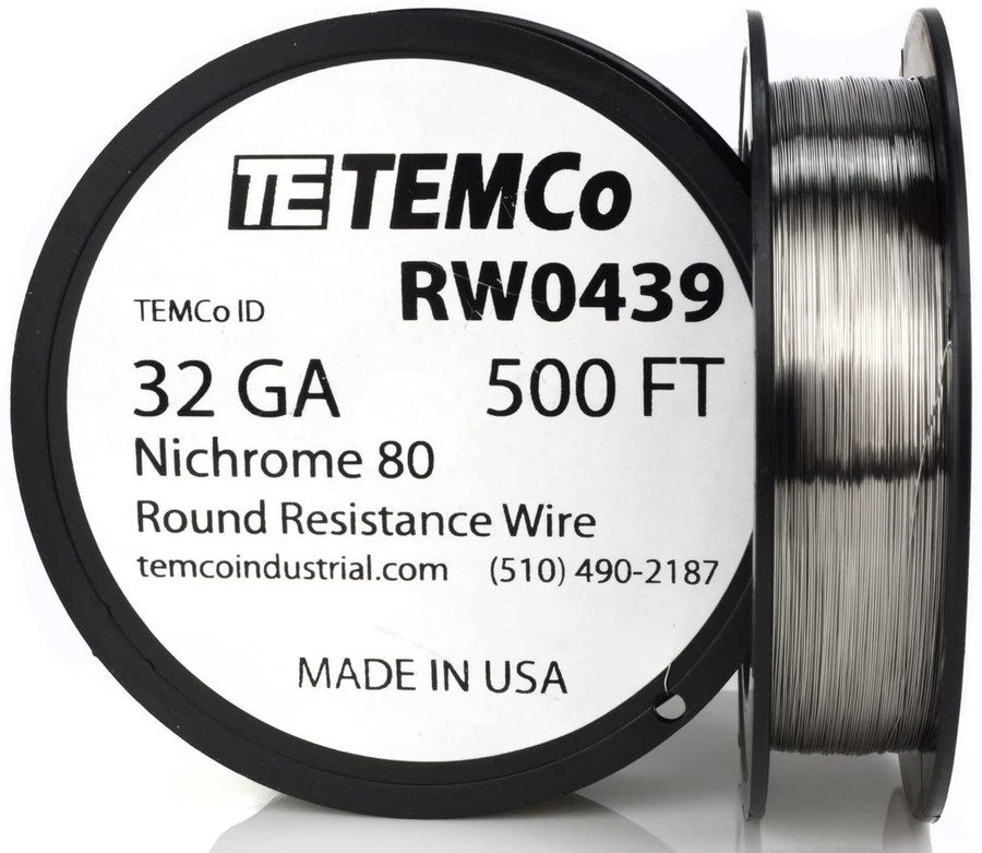 32 AWG 500 ft Nichrome 80 resistance wire.
