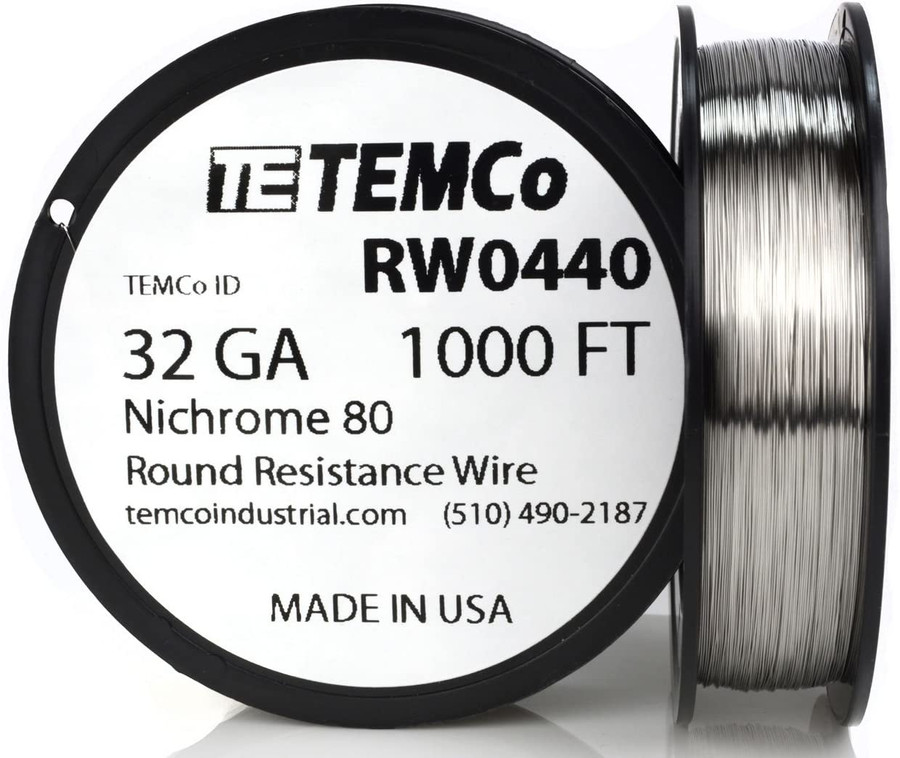 32 AWG 1000 ft Nichrome 80 resistance wire.