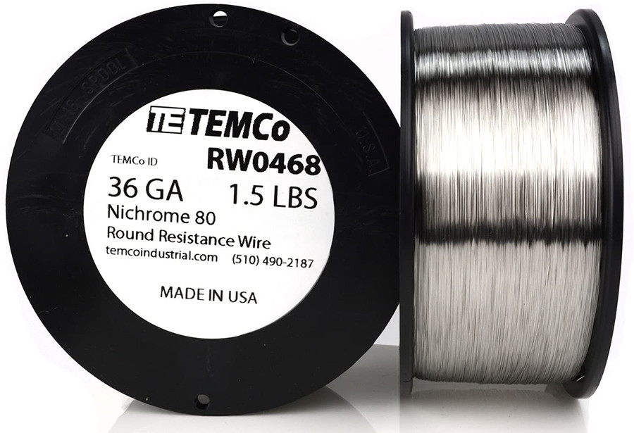 36 AWG 1.5 lb Nichrome 80 resistance wire.
