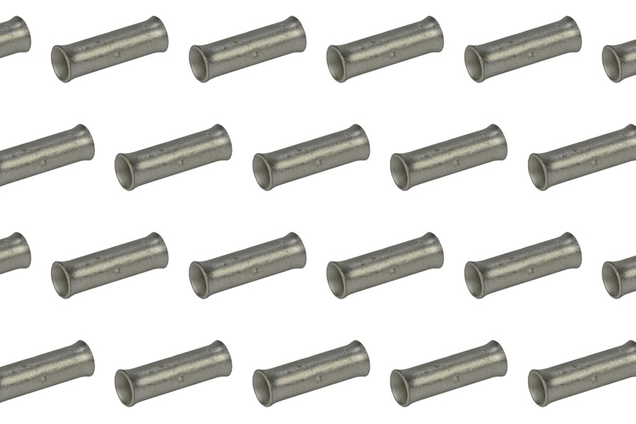 6 AWG Tin Plated Copper Butt Splice Connector - 25 Pack