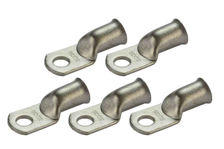 Tin Plated Copper Ring Terminal - 3/0 AWG, 3/8" Hole (5 Pack)
