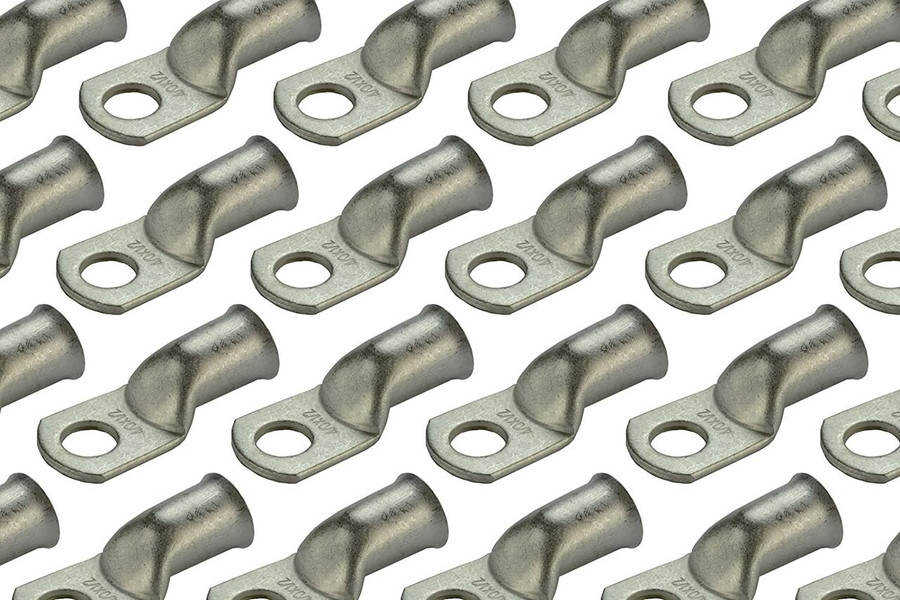 Tin Plated Copper Ring Terminal - 4/0 AWG, 1/2" Hole (50 Pack)