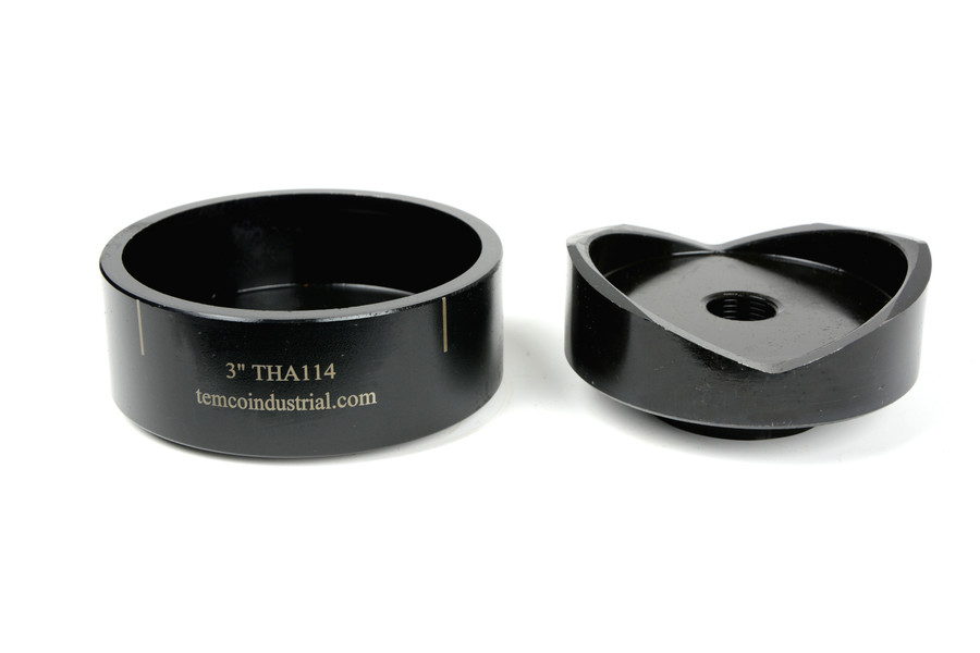 TEMCo THA114 3" Deep Draw Conduit Punch and Die for Hydraulic Knock Out Driver