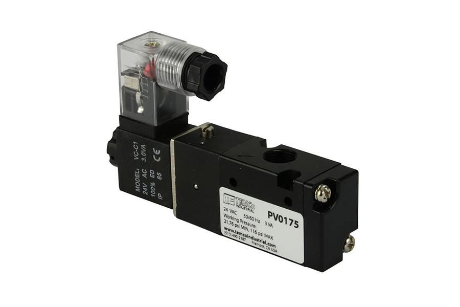 3 Port 3 Way 2 Position 24V AC Solenoid Pneumatic Air Pilot Valve