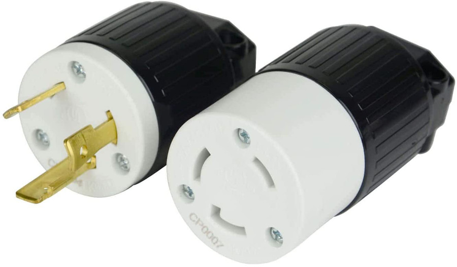 NEMA L6-30P Pair Plug 30A 250V Locking UL Listed for Generator RV Camper Trailer