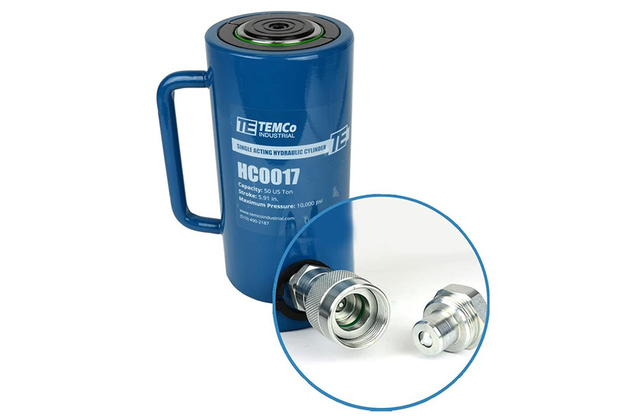 Hydraulic Cylinder Ram Single Acting 50 TON 6" Inch Stroke