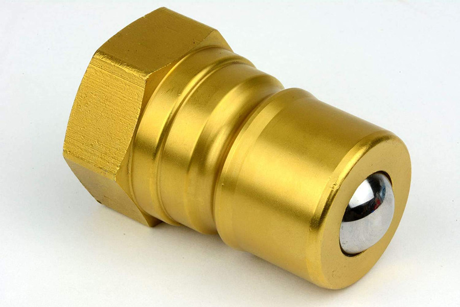 3/4" Female NPT Thread 3/4" Body Male Hydraulic Coupler ISO 7241B Ball Valve Quick Connect