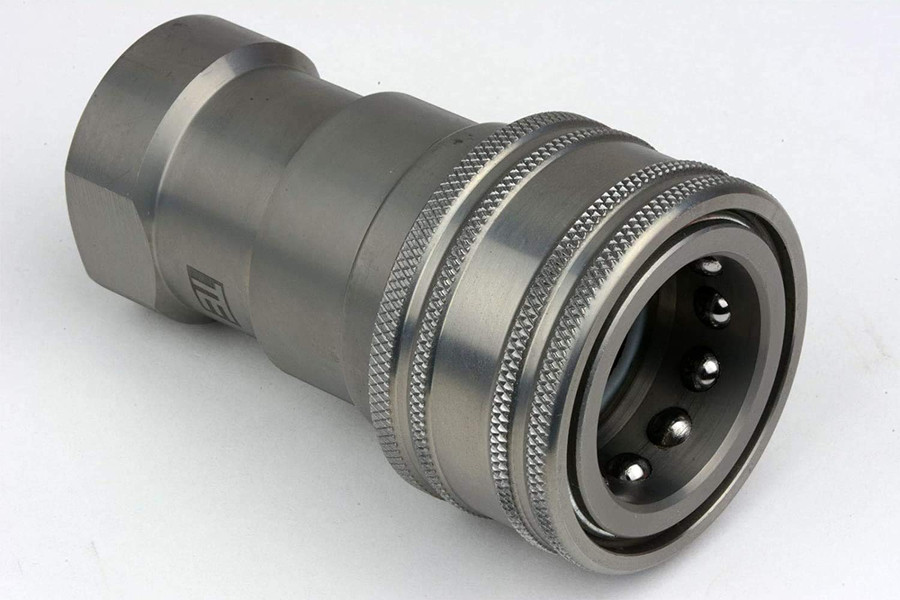 3/4" Female NPT Thread 3/4" Body Female Hydraulic Coupler ISO 7241B Poppet Valve Quick Connect