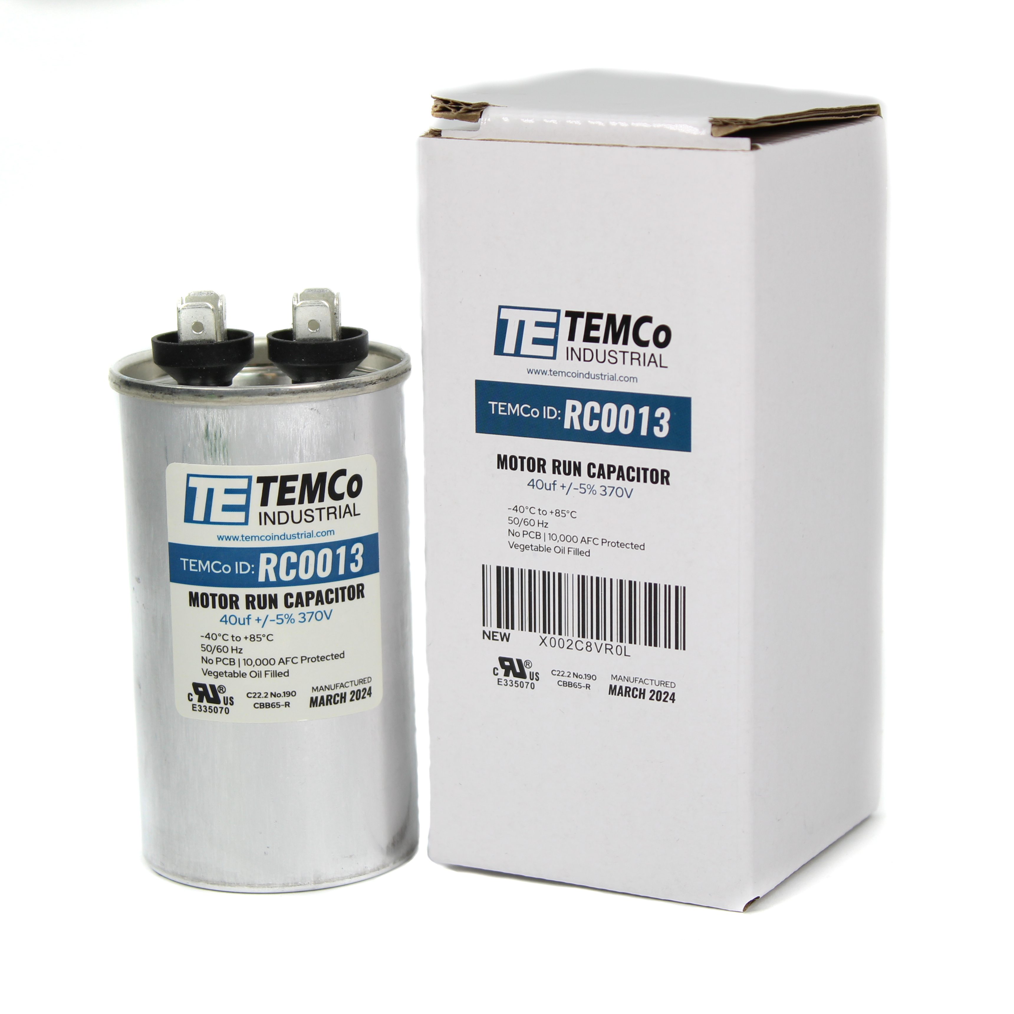 TEMCo 200-240 uF MFD CD60 Start Capacitor 110-125V AC Round | 50