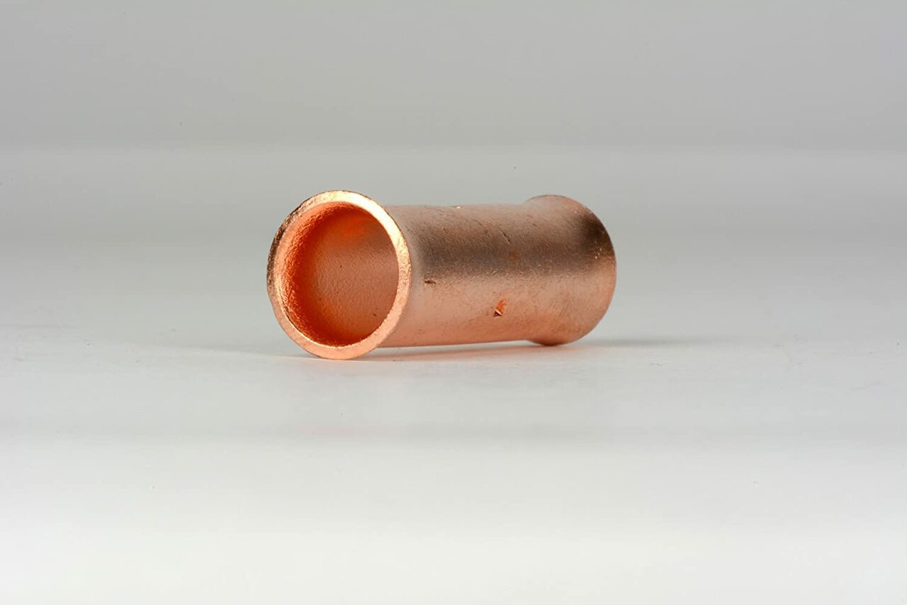 TEMCo 2 AWG Butt Splice Connector – Bare Copper Uninsulated, 25 Pack, BS0018