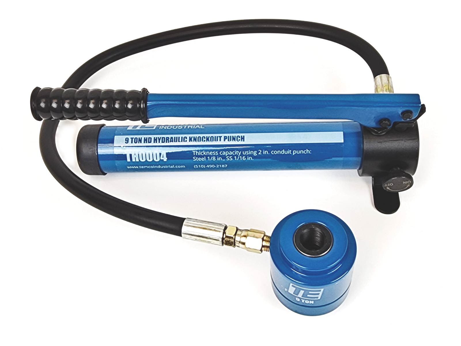 TEMCo Hydraulic Knockout Punch Driver Only 9 US Ton 3/4"16 Thread