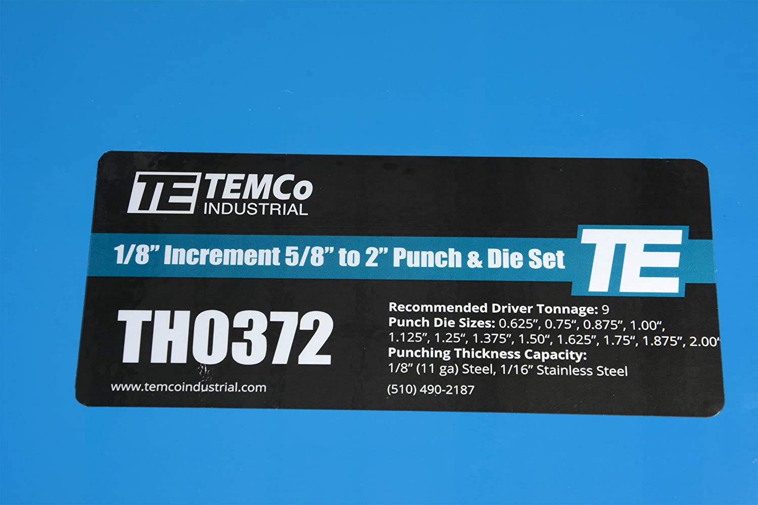 Double D Punch Die Set 1-3/8 inch x 1-1/8 inch Knockout Hole w/ Case -  TEMCo Industrial