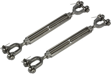 Stainless Steel 6Mm Closed Body Rigging Screw Jaw Barrel Strainers Turnbuckle 4 Pack Stainless Steel 6Mm Closed Body Rigging Screw Jaw Barrel Strainers Turnbuckle 4 Pack