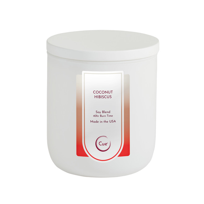 Coconut Hibiscus 7.5oz Candle | White