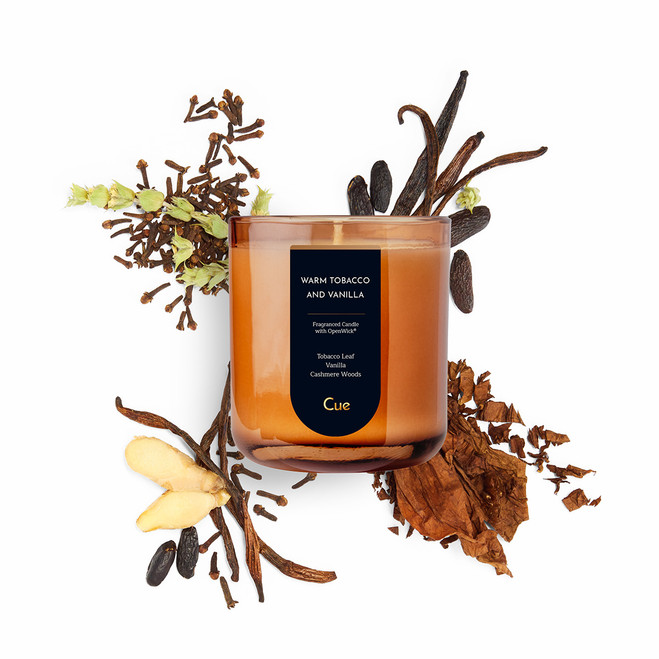 Warm Tobacco and Vanilla 12oz Candle | Amber