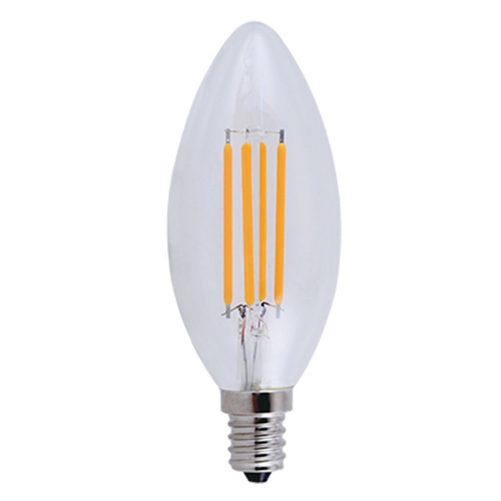 LED 4 Watt Filament Candelabra (40W eqv) Dimmable