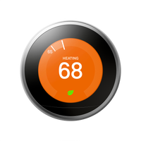 Nest Learning Thermostat set to 68 heating