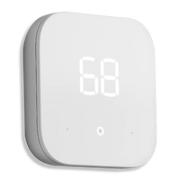 Amazon Smart Thermostat set to 68 degrees with white background
