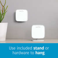 Use included stand or hardware to hang