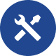 Screwdriver and Wrench crossed