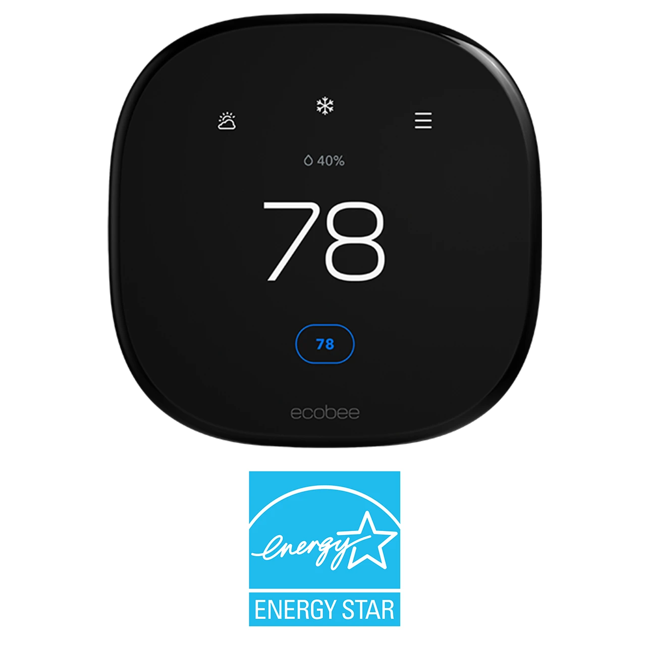 ecobee smart thermostat with energy star logo