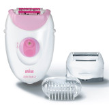 Epilator, Silk·épil 3, Pink with 2 extras including shaver head and trimmer cap, SE 3-270