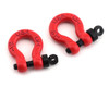 HOT RACING 1/10 Scale Red Tow Shackle D-Rings (2)