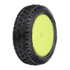 Proline 1/18 Wedge Front Carpet Mini-B Tires Mounted 8mm Yellow Wheels (2)