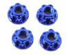 Yeah Racing 4mm Aluminum Serrated Wheel Lock Nut (4) (Dark Blue)