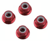 1UP Racing 4mm Serrated Aluminum Locknuts (Red) (4) 1UP80532
