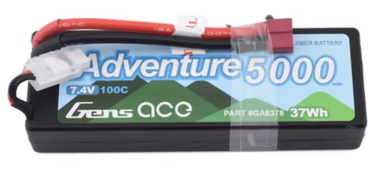 Gens Ace Adventure 2S 100C LiPo Battery Pack w/T-Style Connector (7.4V/5000mAh)