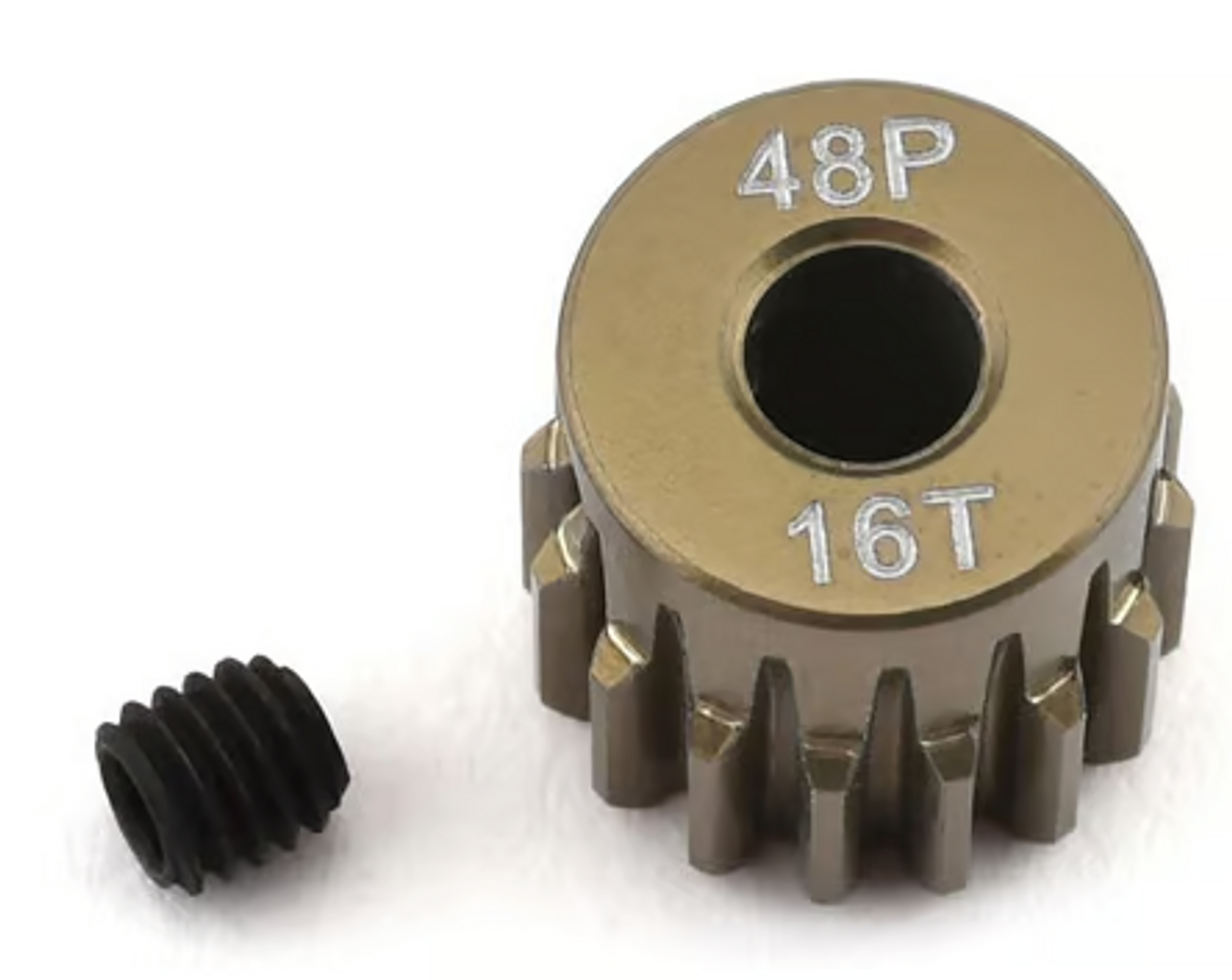 ProTek RC 48P Lightweight Hard Anodized Aluminum Pinion Gear (3.17mm Bore) (16T)