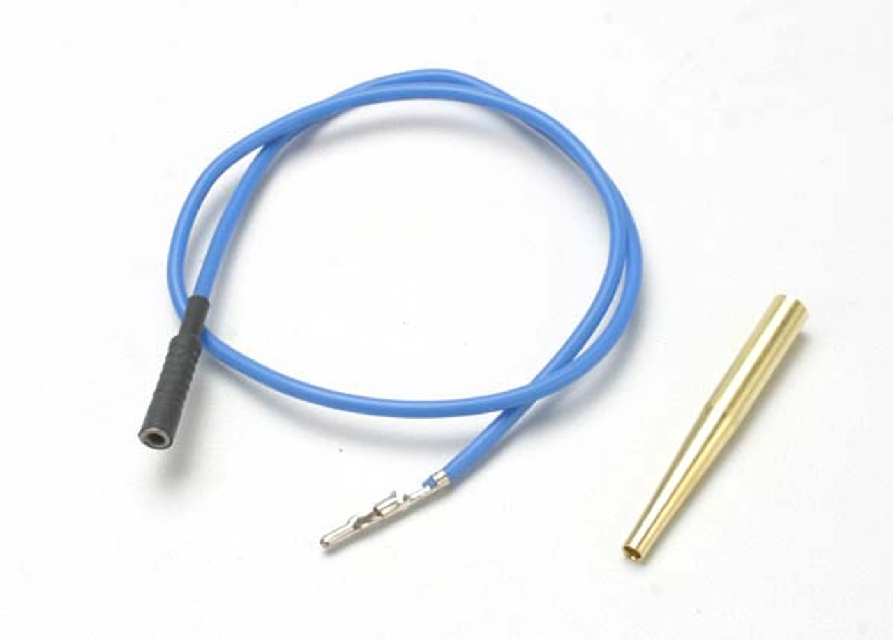 TRAXXAS Lead wire, glow plug (blue) (EZ-Start and EZ-Start 2)/ molex pin extractor (use where glow plug wire does not have bullet connector)