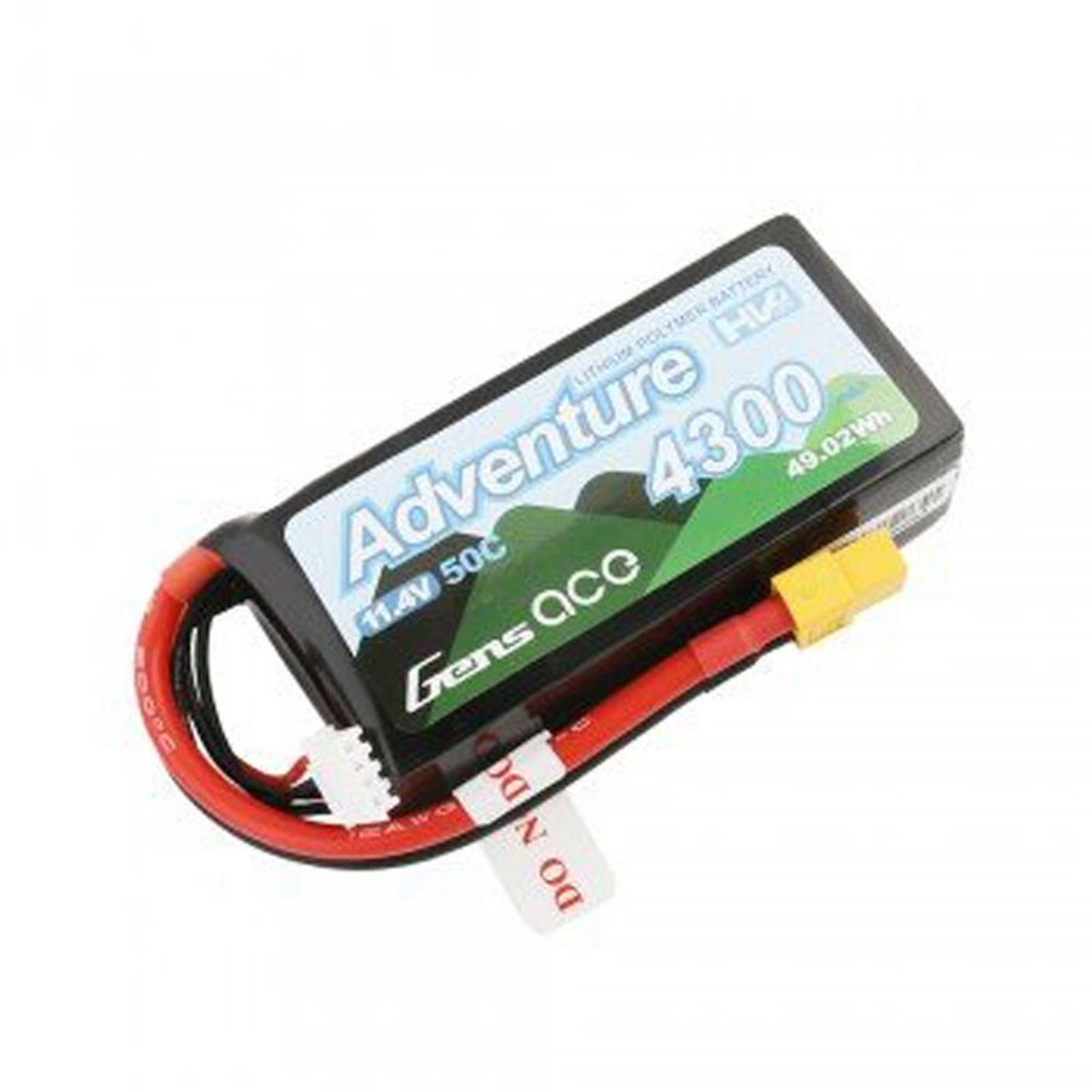 Gens Ace Adventure 3S 50C LiHV Battery Pack w/XT60 Connector (11.4V/4300mAh)