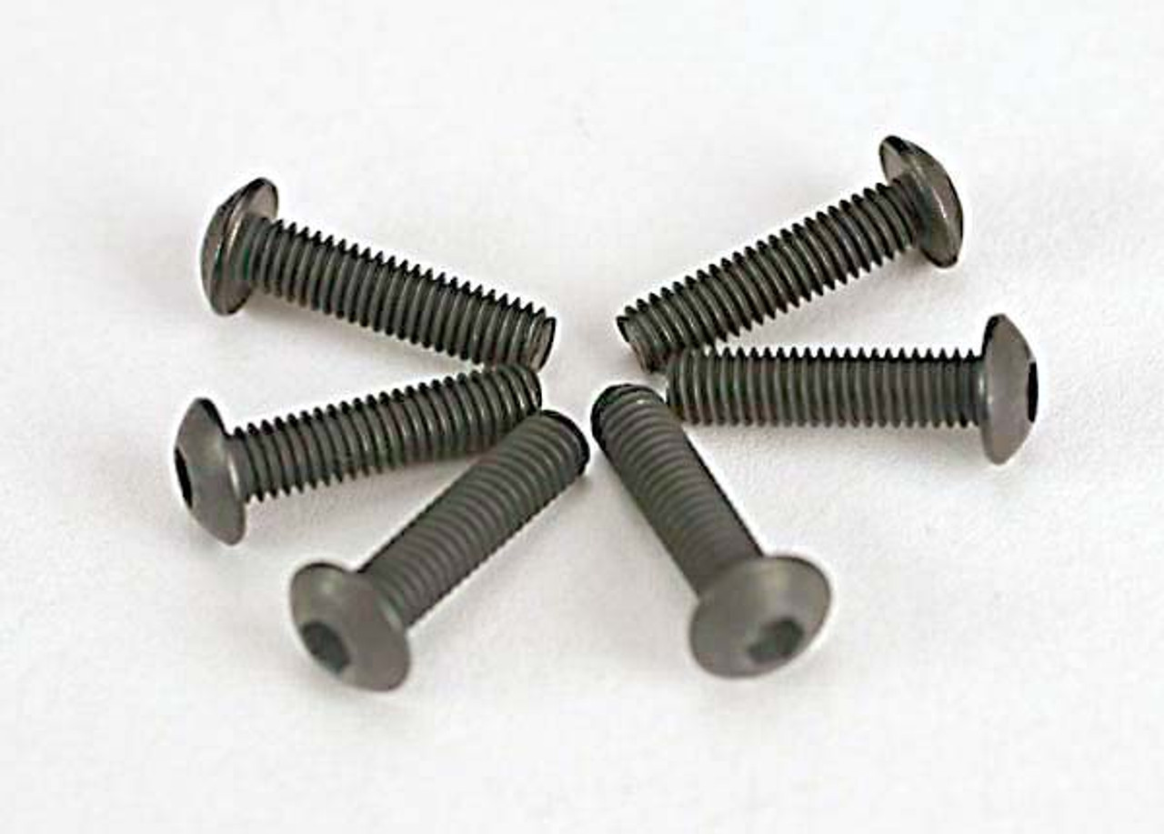 TRAXXAS Screws, 3x12mm button-head machine (hex drive) (6)