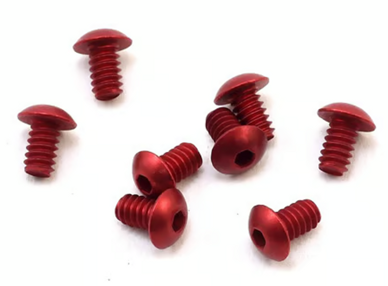 CRC 3/16x4-40 Aluminum Button Head Screw (8) (Red)